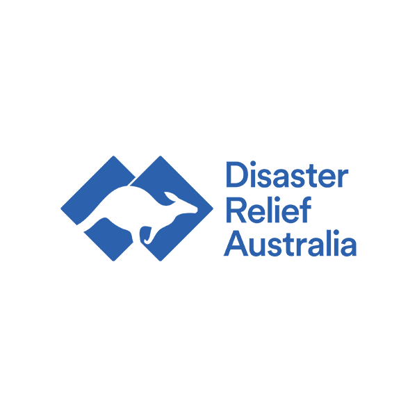 Disaster relief Australia logo in lighter blue